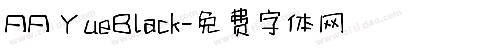 AA YueBlack字体转换